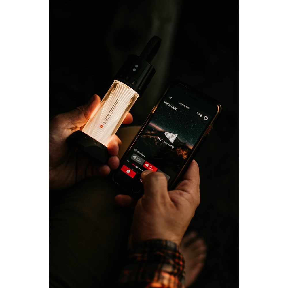 ML6 connect melegfényű hordozható tölhető kemping lámpa 750lm bluetooth/dimmelhető - 6